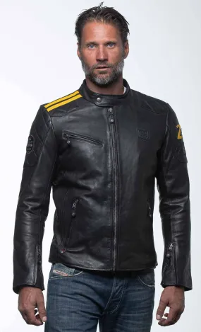 24 hour le mans black leather jacket “duff 4”