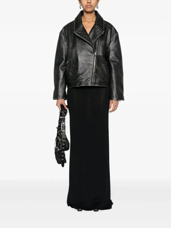 Acne Studios Leather Biker Jacket Black | Luxury and style at your fingertips