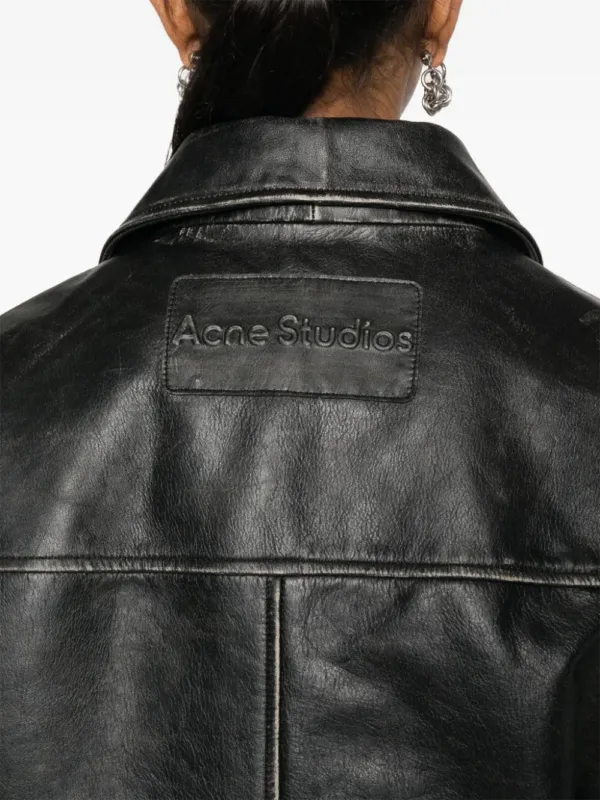 Acne Studios Leather Biker Jacket Black | Luxury and style at your fingertips