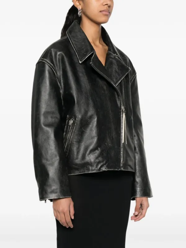 Acne Studios Leather Biker Jacket Black | Luxury and style at your fingertips