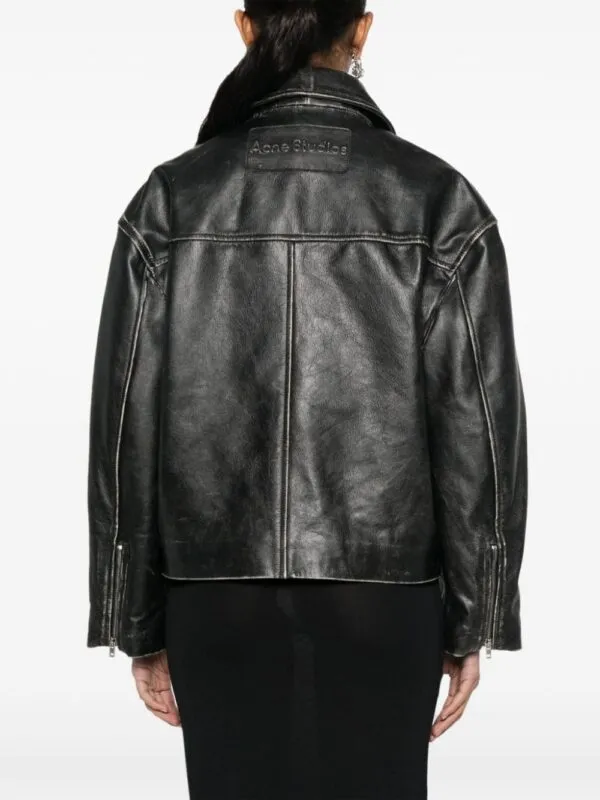 Acne Studios Leather Biker Jacket Black | Luxury and style at your fingertips