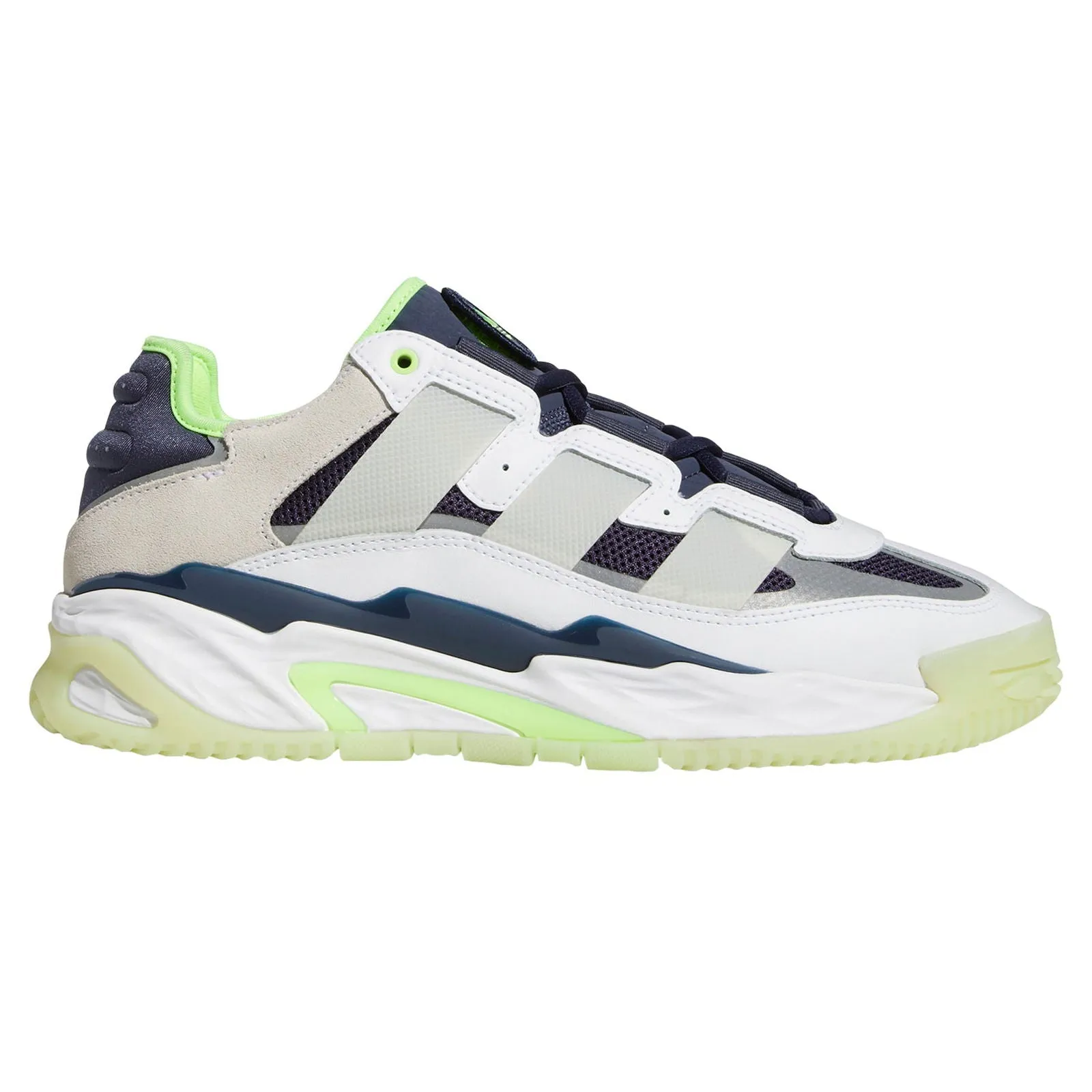 adidas Originals Niteball Shoes - White, Navy & Green