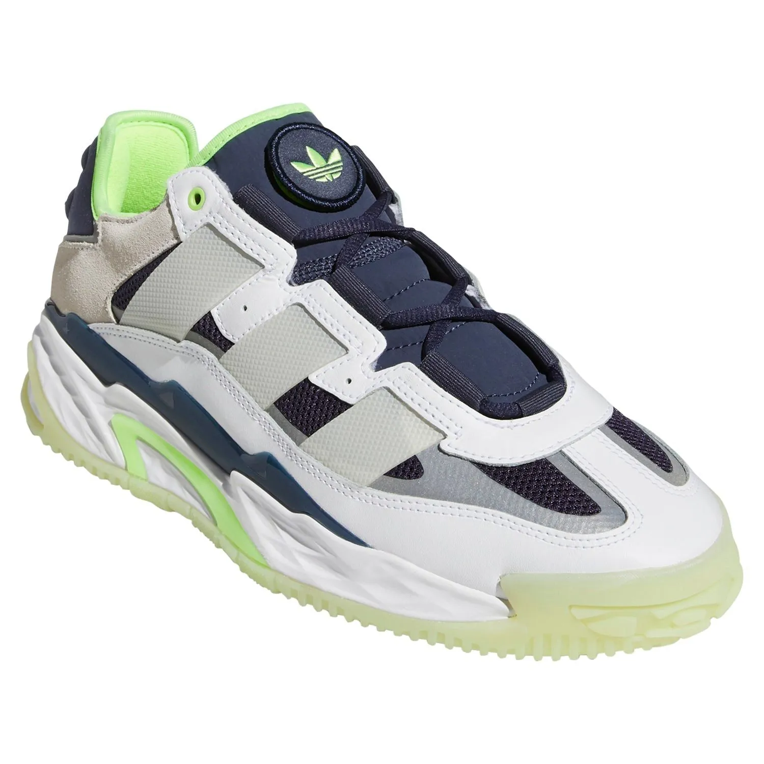 adidas Originals Niteball Shoes - White, Navy & Green