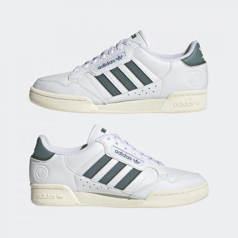 adidas Originals Unisex Continental 80 Stripes Shoes - White/Green