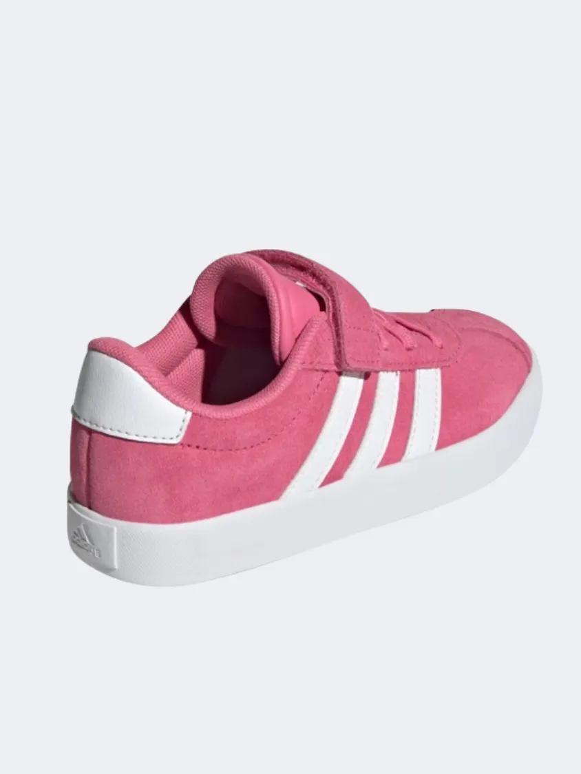 Adidas Vl Court 3 Ps Girls Sportswear Shoes Pink/White/Grey