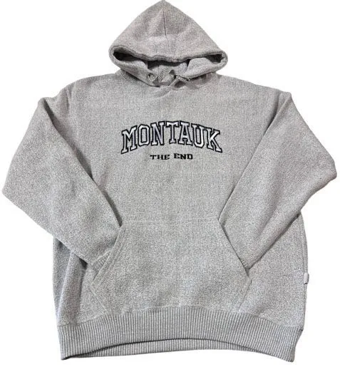 Adult Ragwear Montauk The End Embroidered Nantucket Pullover Hoodie in Salt 'n Pepper