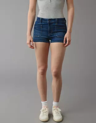 AE Next Level High-Waisted Denim Short Short-