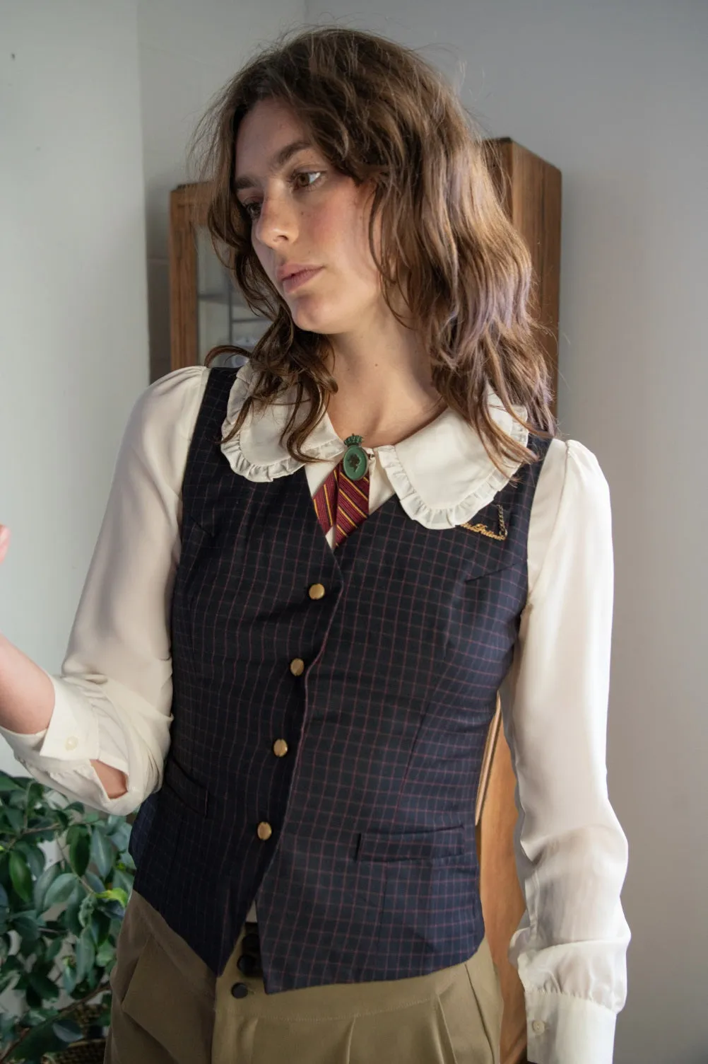 Agatha Navy Waistcoat (Petite)