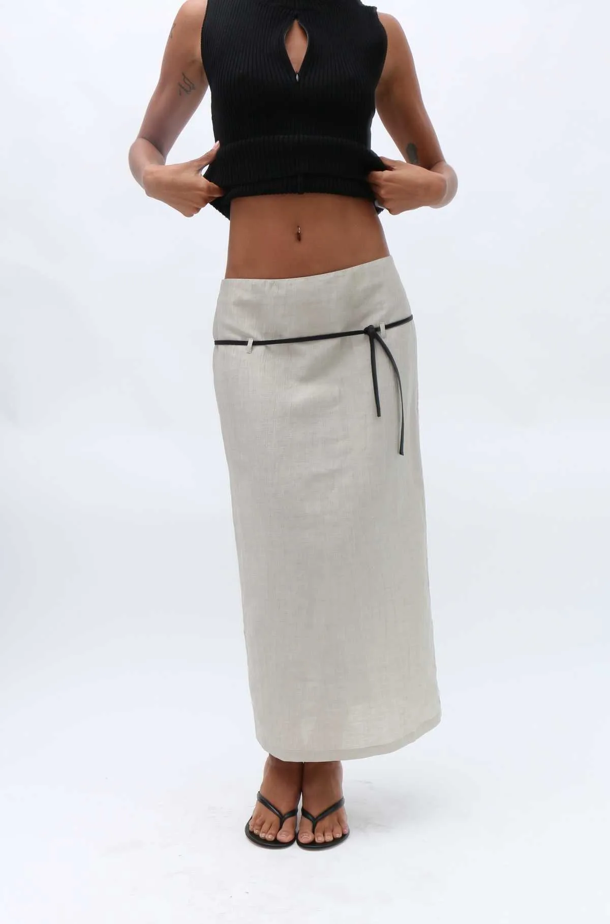 Aimar Stone Skirt - Gray