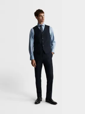 Aldgate Italian Luxury Slim Navy Waistcoat