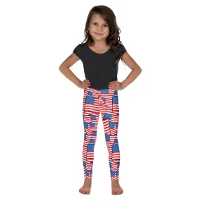 American Flag Pattern Kid's Leggings