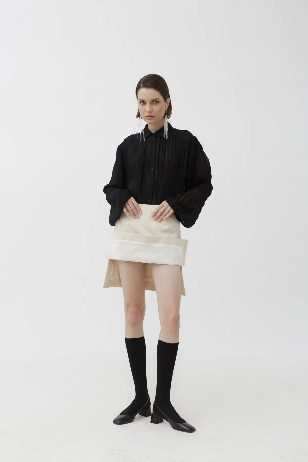 Anca Tucked Hem Skirt