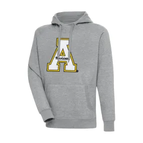 Antigua Appalachian State Mountaineers Heather Gray Big & Tall Victory Pullover Hoodie