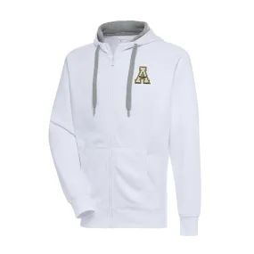 Antigua Appalachian State Mountaineers White Big & Tall Victory Full-Zip Hoodie Jacket