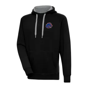 Antigua Boise State Broncos Black Big & Tall Victory Raglan Pullover Hoodie