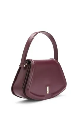 Ariell leather shoulder bag with signature hardware