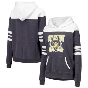 Army Black Knights Women's Charcoal Blitz Striped Blocked Raglan Pullover Hoodie