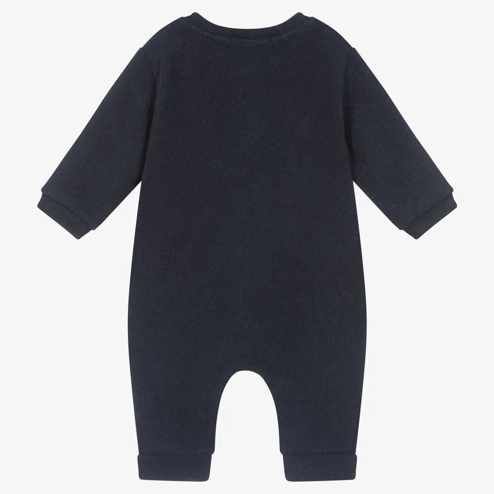 Baby Boys Bue Knitted Monster Romper