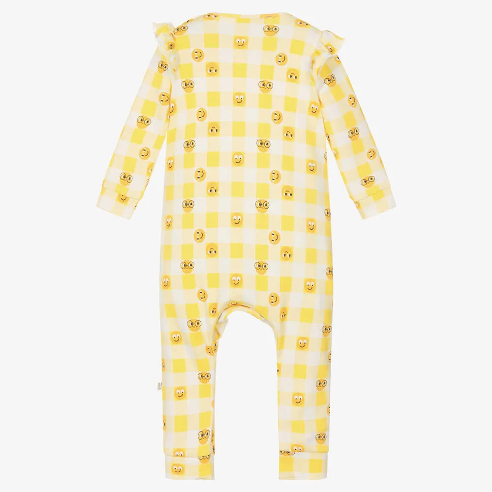 Baby Girls Yellow Organic Cotton Romper 