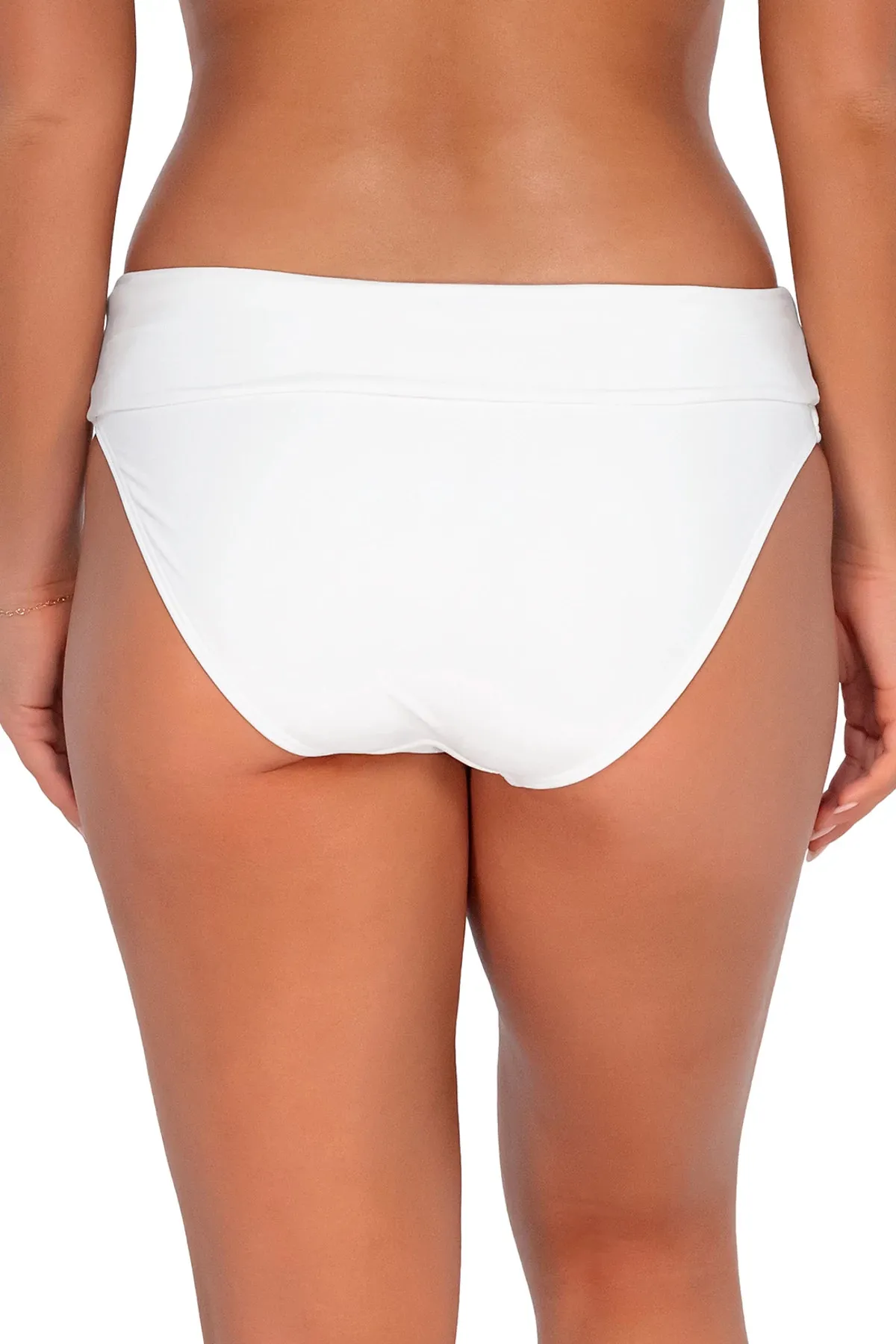 Banded Foldover High Waist Bikini Bottom