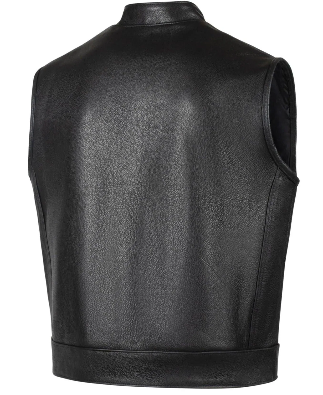 BECK Mens 566 Black Leather Horsehide Motorcycle Vest