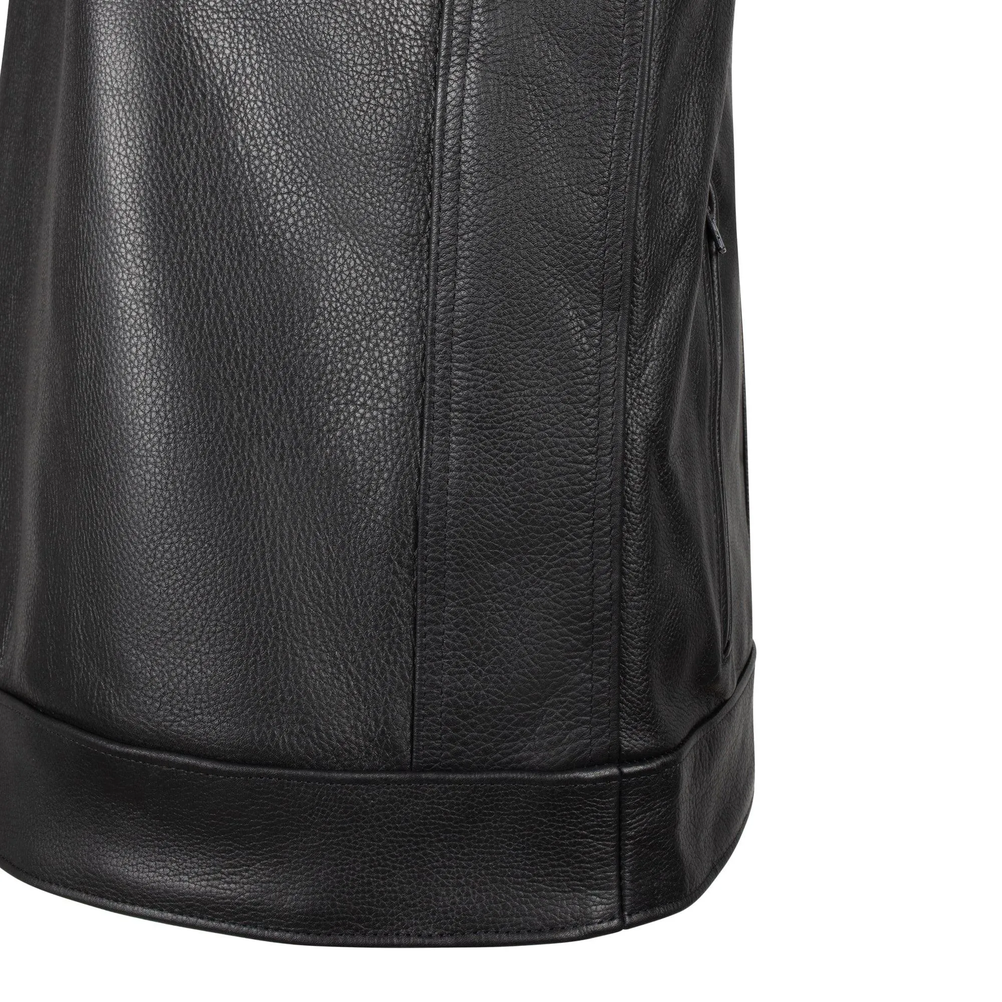 BECK Mens 566 Black Leather Horsehide Motorcycle Vest