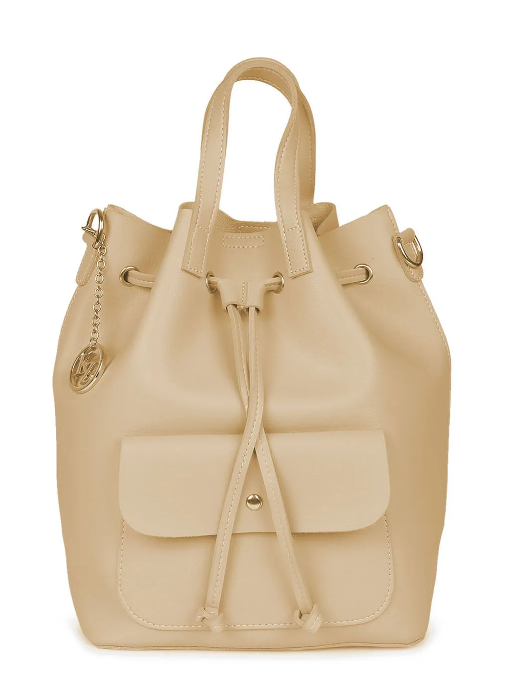 Beige Color Backpack