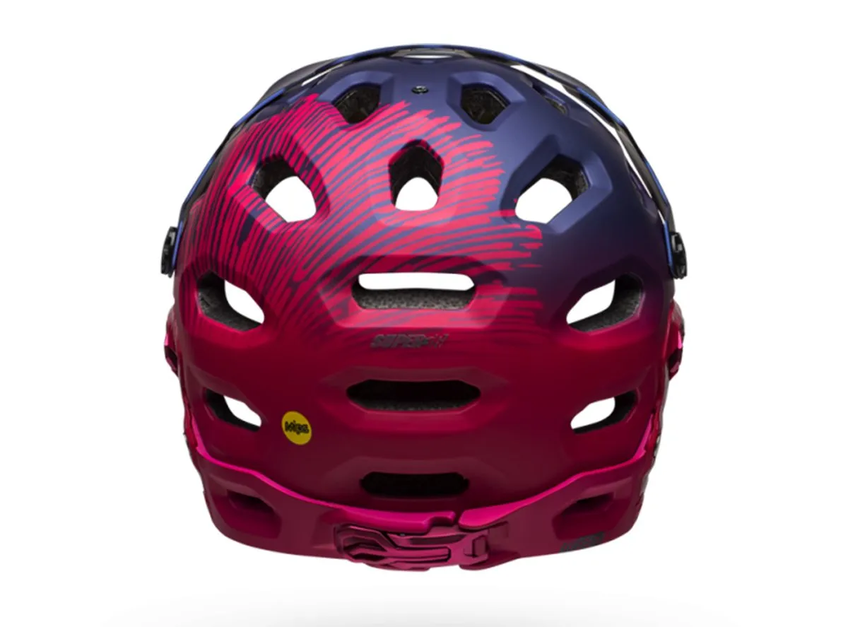 Bell Super 3R MIPS Full Face Helmet - Joy Ride - Navy-Cherry Fibers