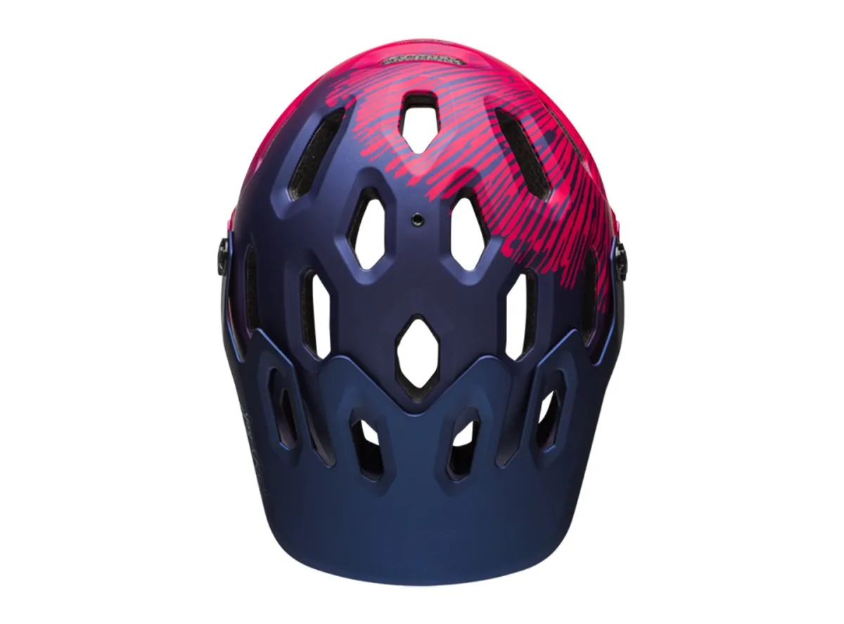 Bell Super 3R MIPS Full Face Helmet - Joy Ride - Navy-Cherry Fibers