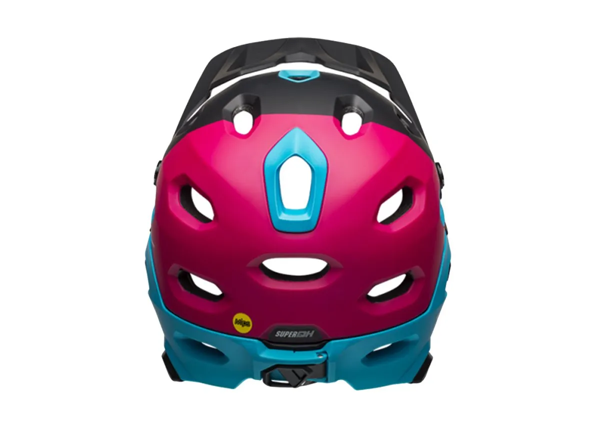 Bell Super DH MIPS Full Face Helmet - Unhinged Matt-Gloss Black-Berry-Blue - 2019