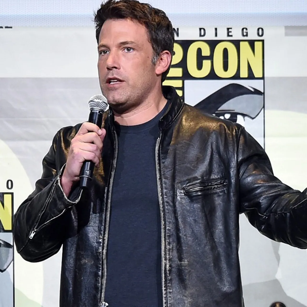 Ben Affleck Comic Con San Diego Black Leather Jacket