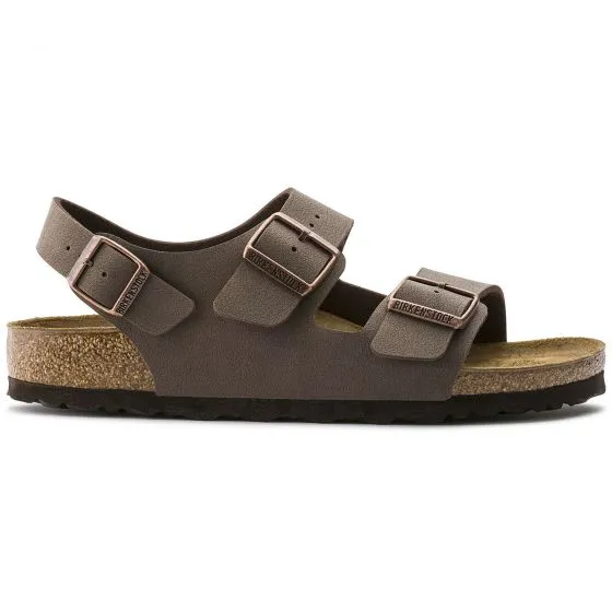 Birkenstock Unisex Milano Birko Flor Nubuck Mocca Sandals - Regular Fit