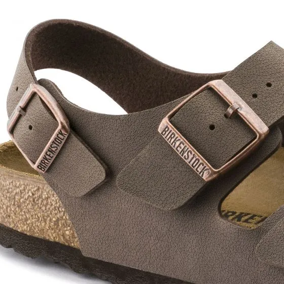 Birkenstock Unisex Milano Birko Flor Nubuck Mocca Sandals - Regular Fit