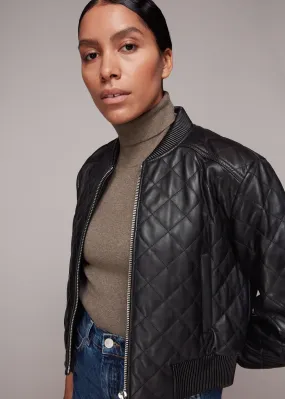 Black Alora Quilted Bomber