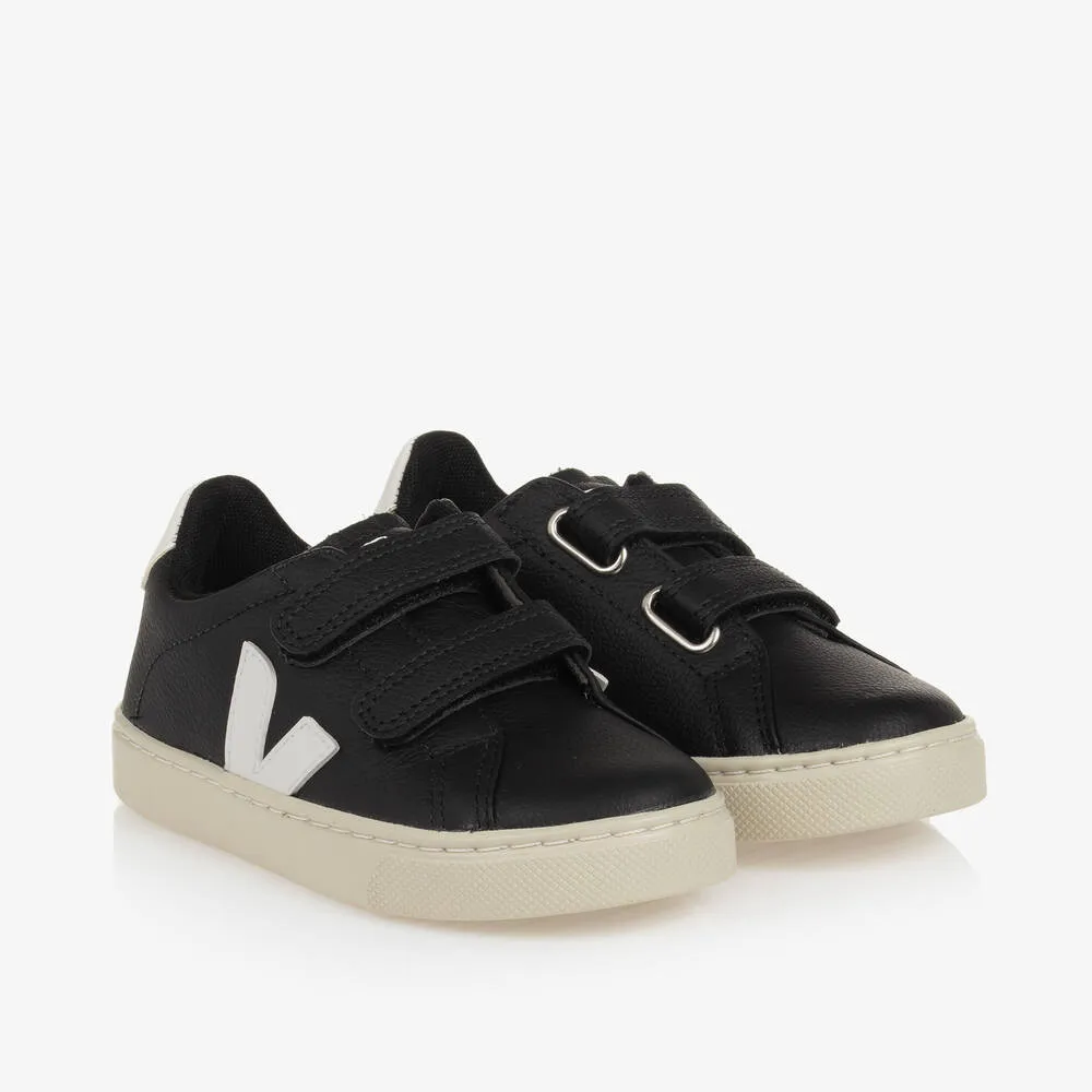 Black & White Leather Esplar Trainers