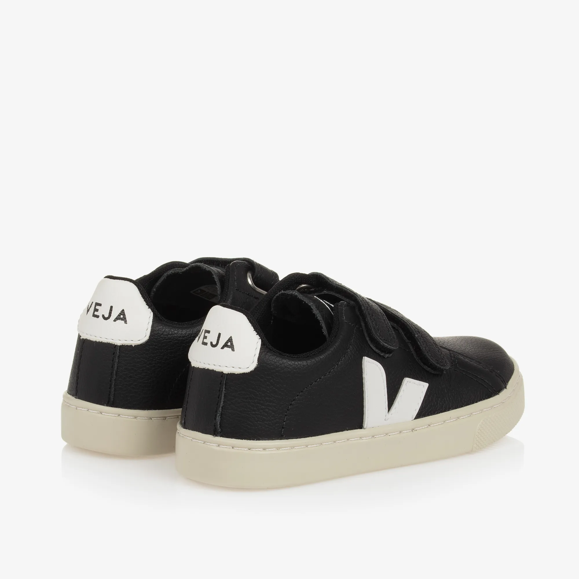 Black & White Leather Esplar Trainers