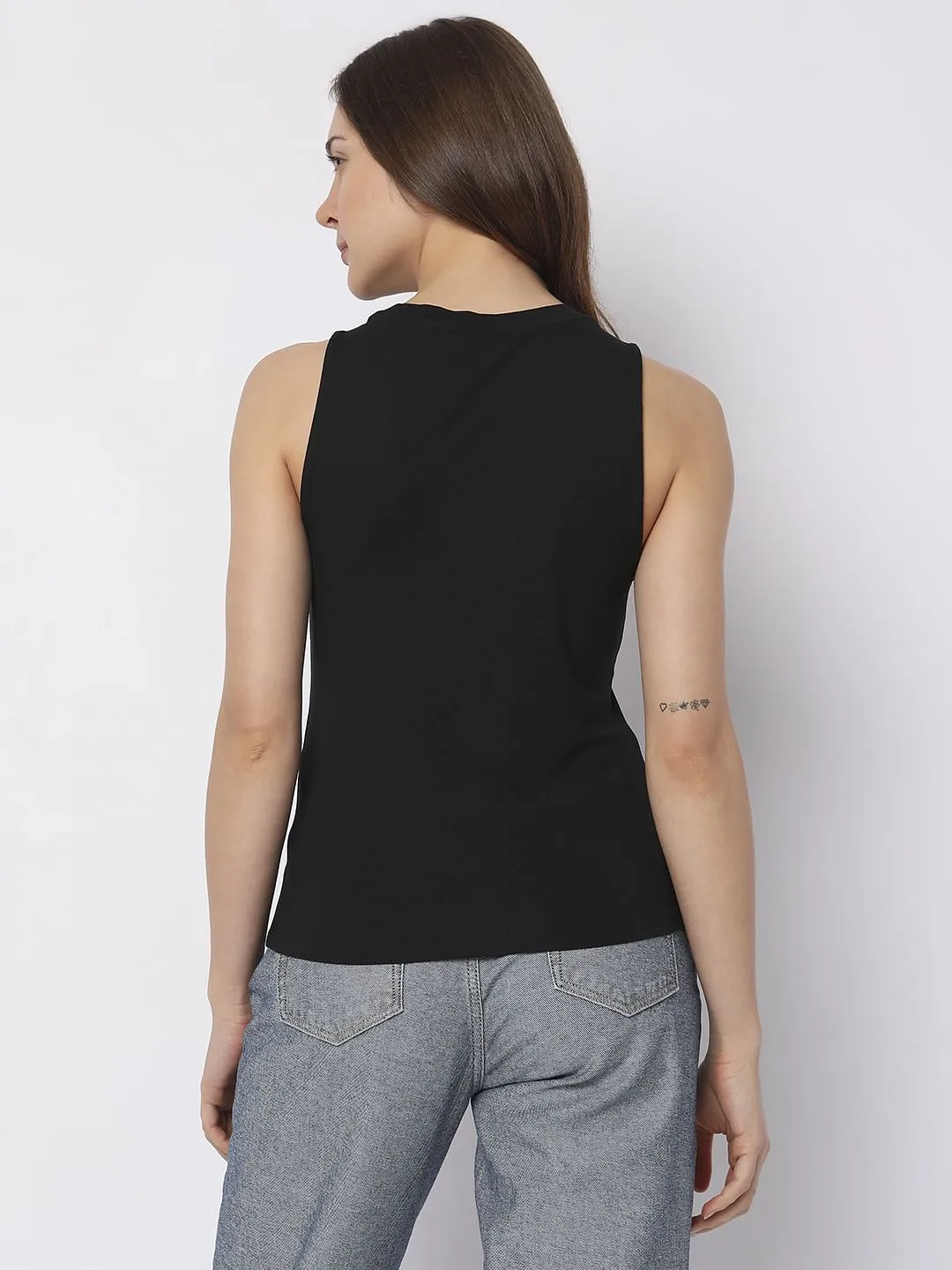 Black O-Neck Tank Top