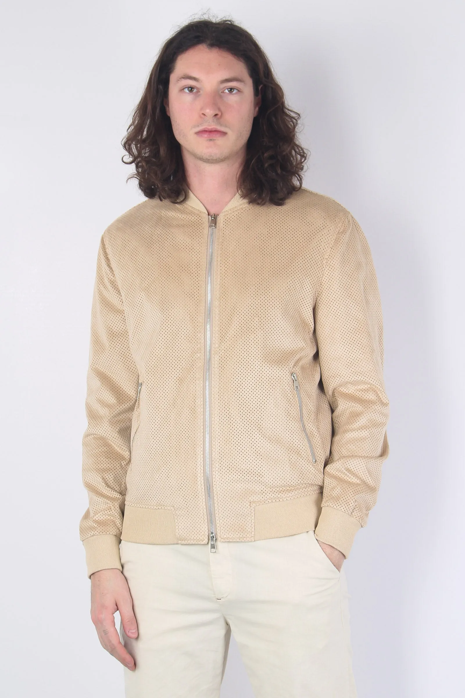 Bomber Traforato Beige