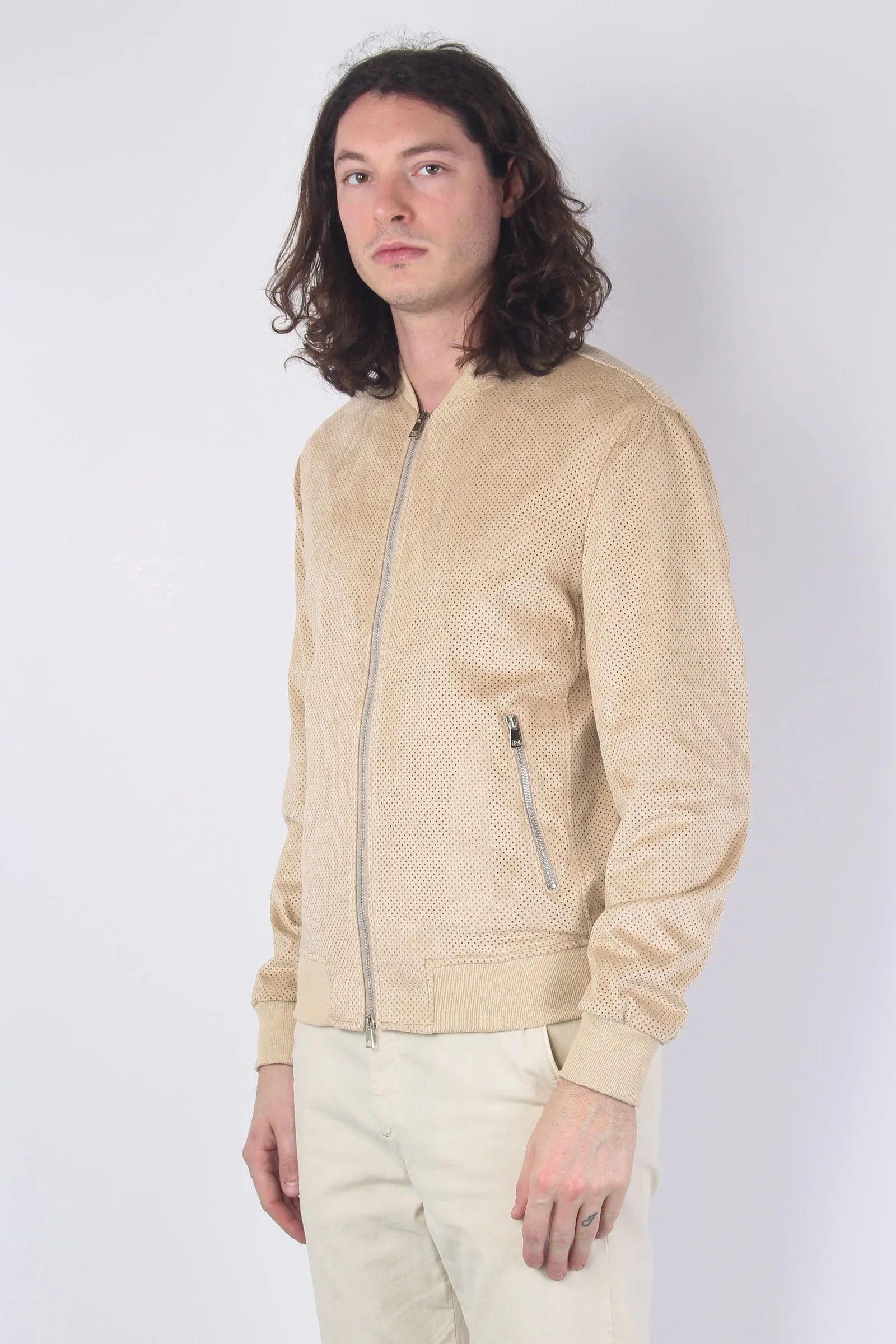 Bomber Traforato Beige