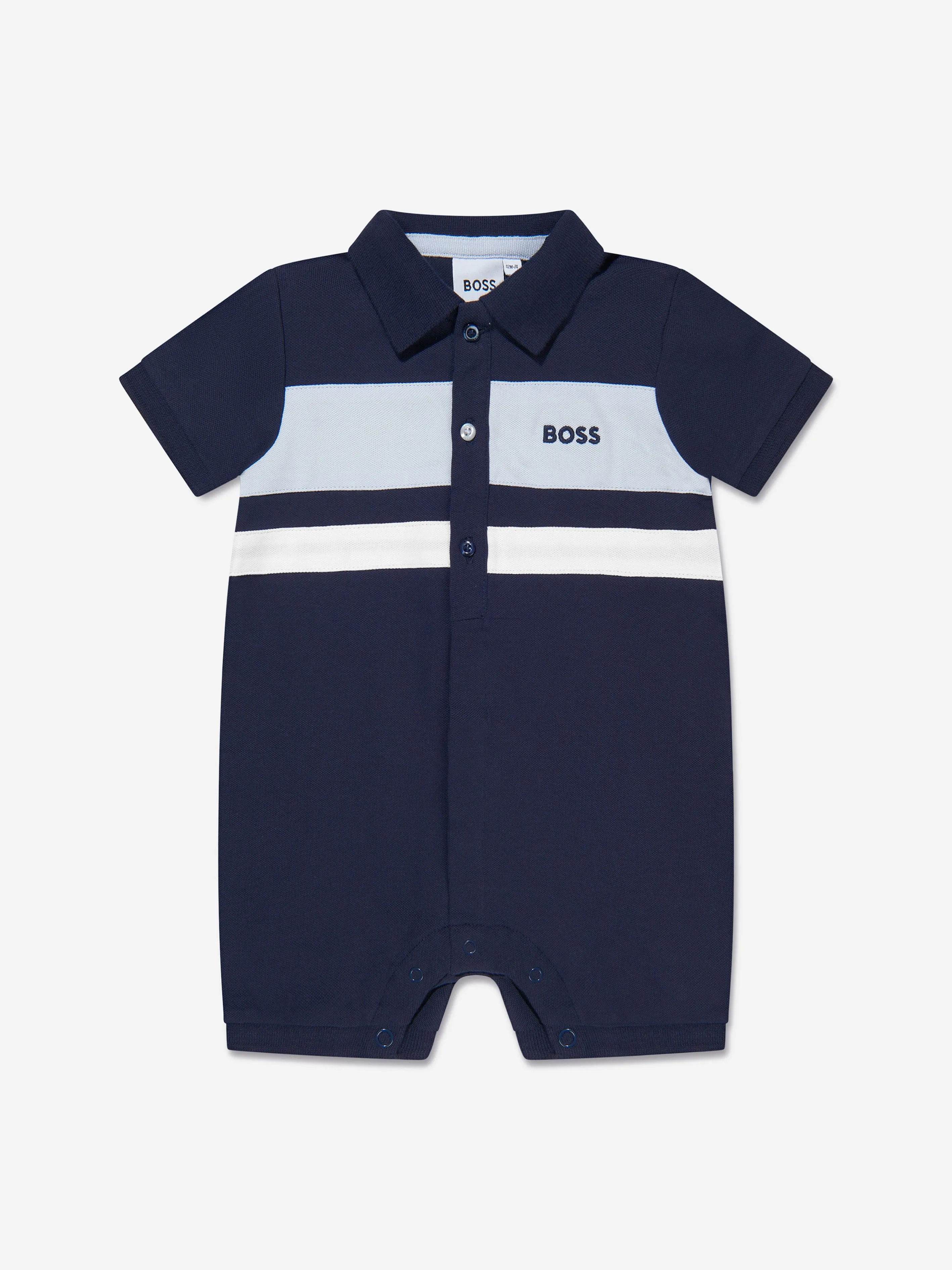 BOSS - Baby Boys Polo Romper in Navy | Childsplay Clothing