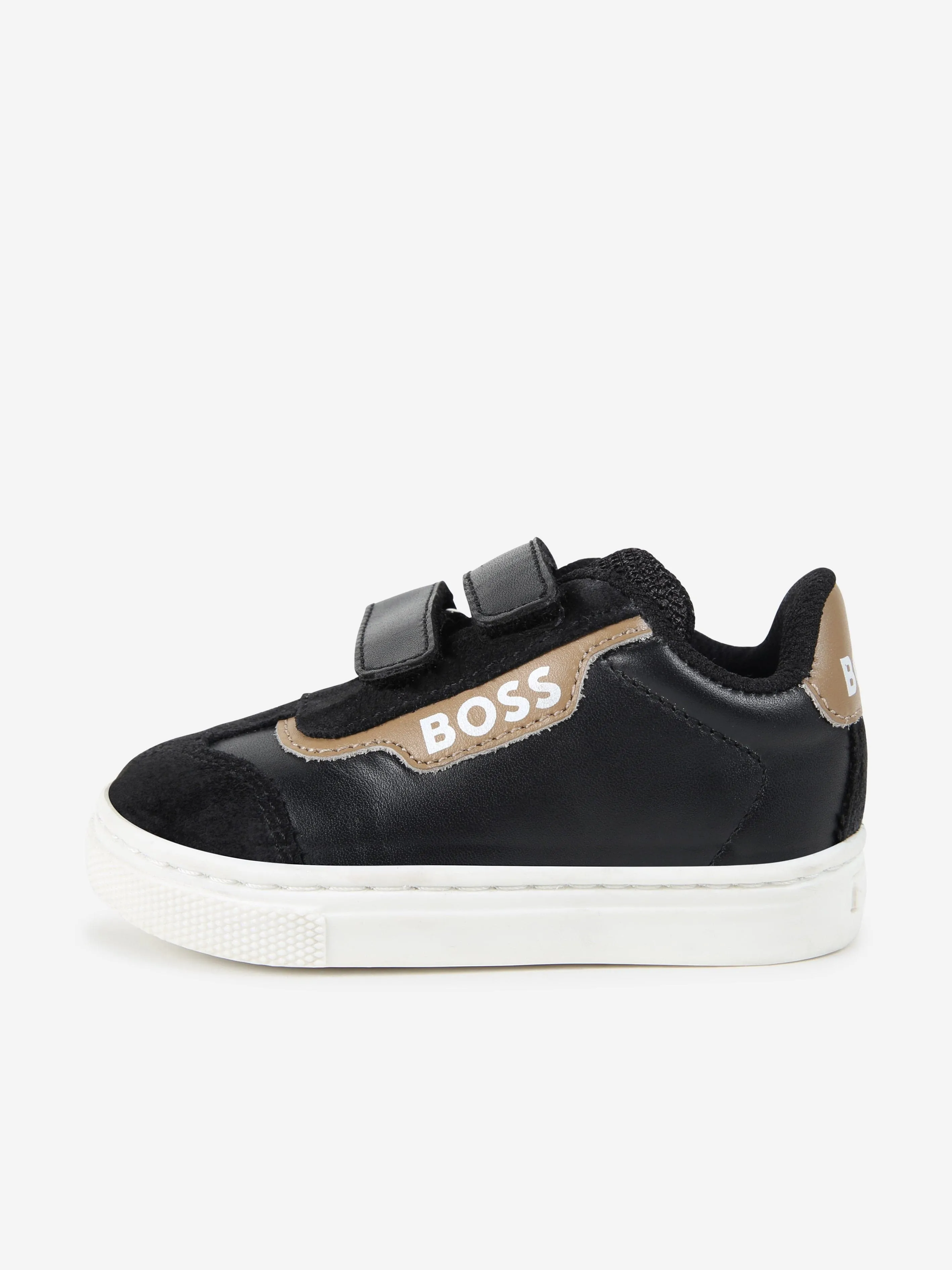 BOSS Boys Logo Trainers in Black