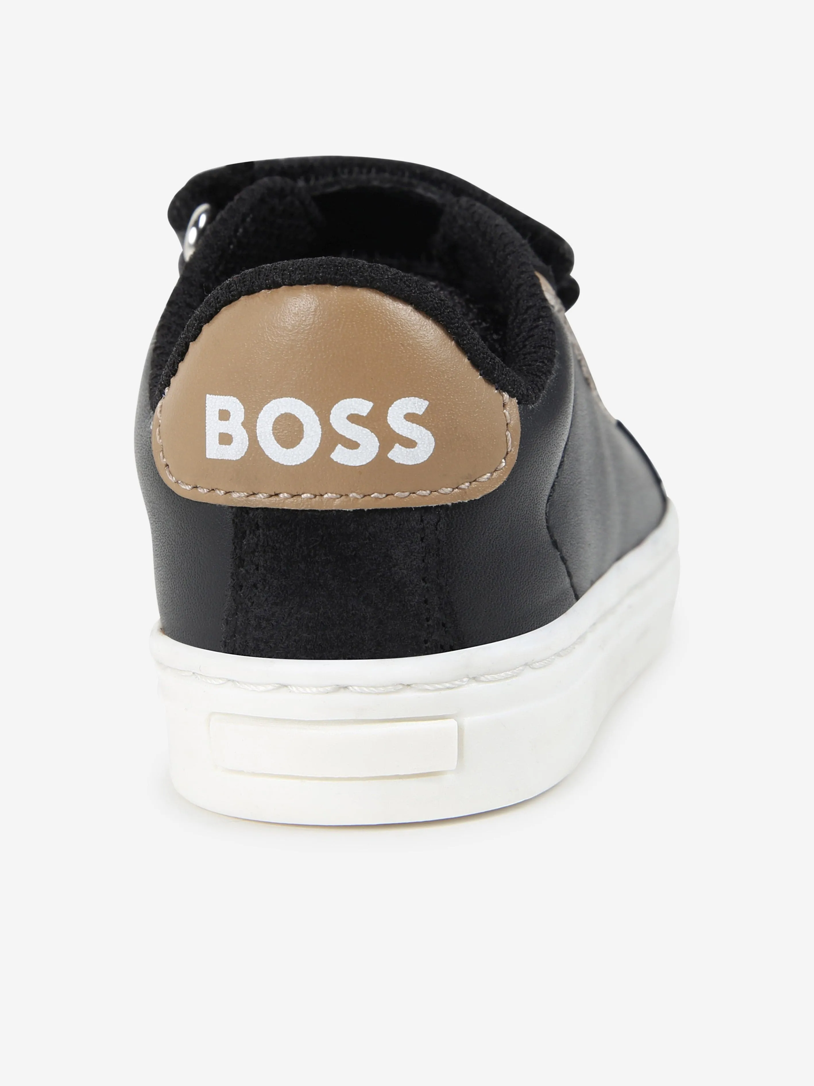 BOSS Boys Logo Trainers in Black