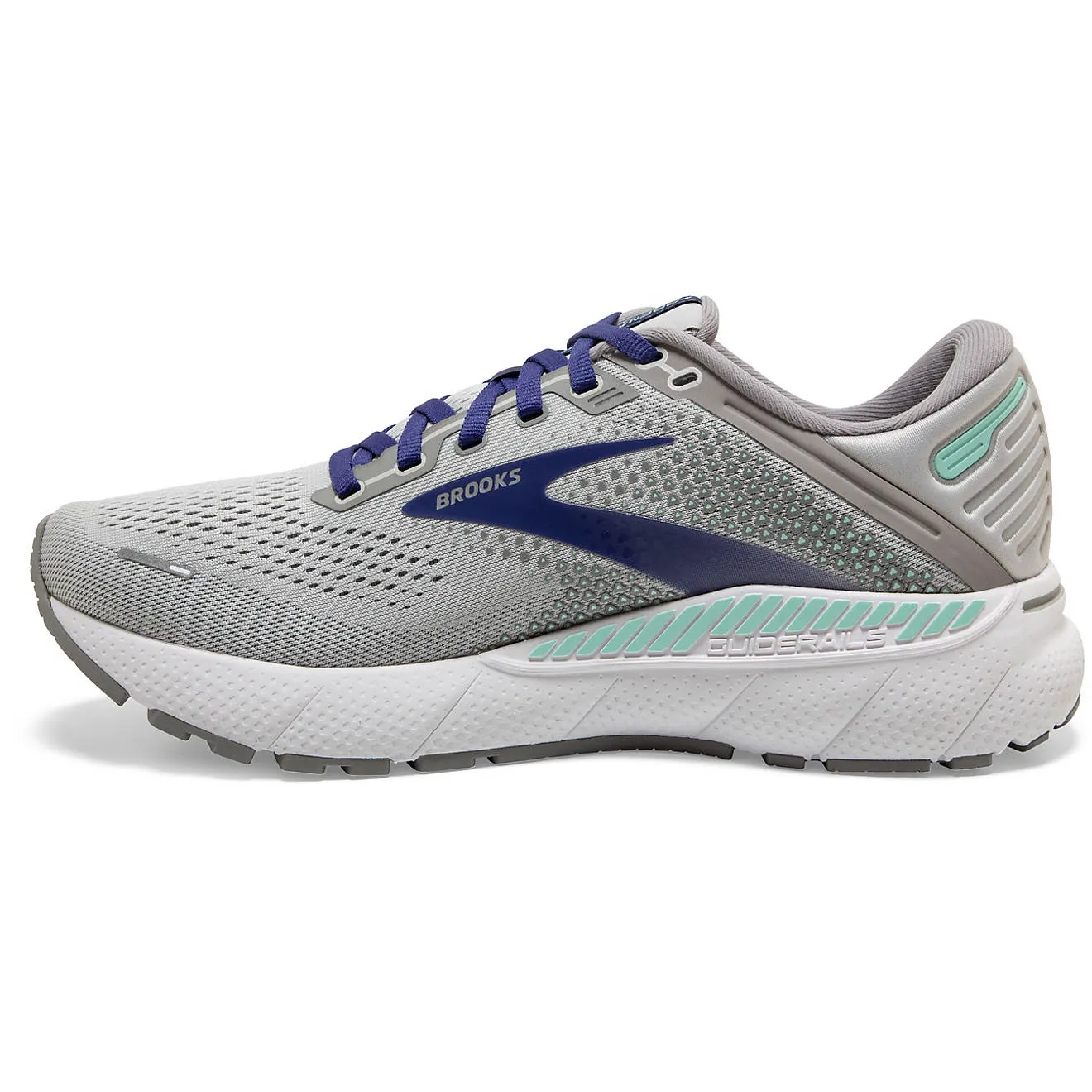 Brooks Women's Adrenaline GTS 22 Running Shoe - Alloy/Blue/Green 1203531B045