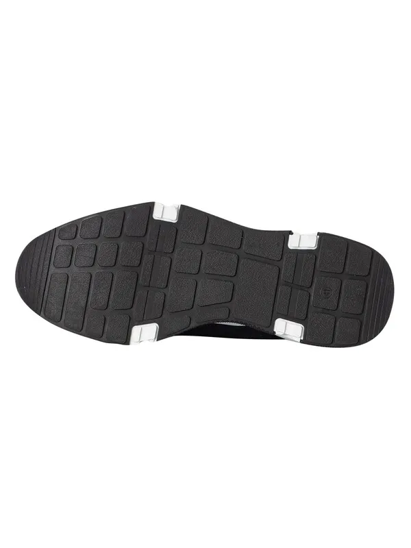 CAPO Runner Leather Mesh Trainers - Black/White