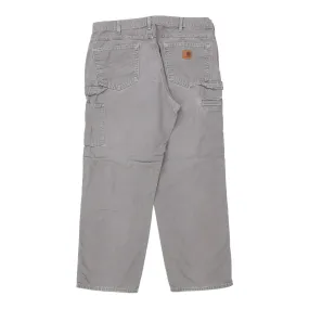 Carhartt Carpenter Trousers - 36W 30L Grey Cotton