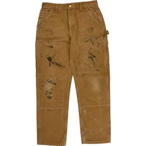 Carhartt Double Knee Work Trousers - 32W 31L - Brown Cotton