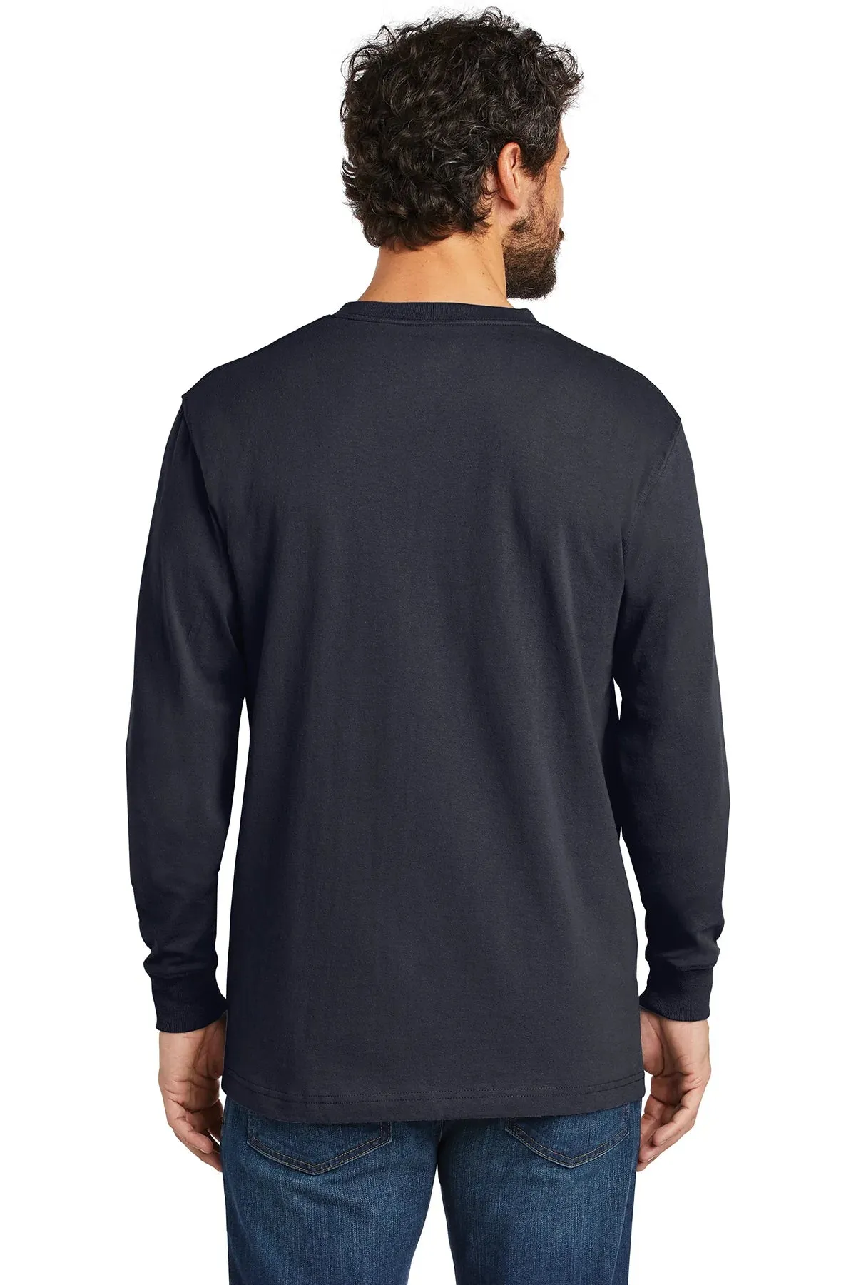 Carhartt Workwear Pocket Long Sleeve Custom T-Shirts, Navy