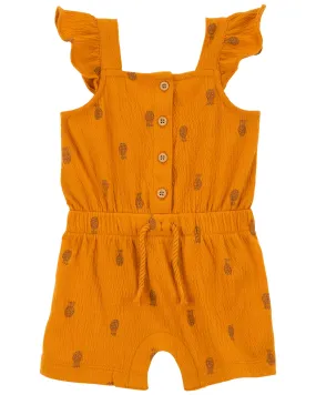 Carter's / OshKosh Baby Pineapple Flutter Crinkle Jersey Romper