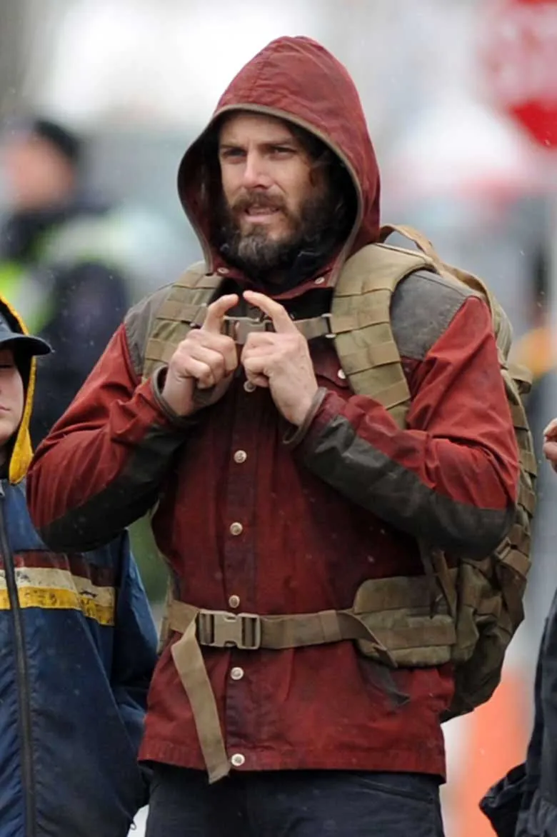 Casey Affleck Light of My Life Cotton Hoodie Red Jacket