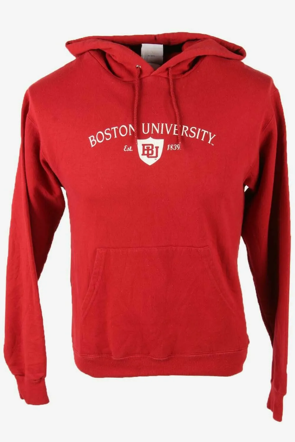 Champion Boston University Hoodie Vintage Pullover Retro 90s Red Size S - Pepper Tree London